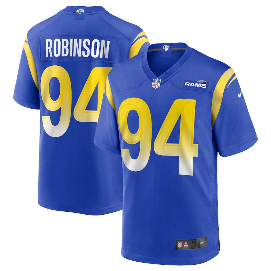 Men Los Angeles Rams 94 AShawn Robinson Nike Royal Game NFL Jersey